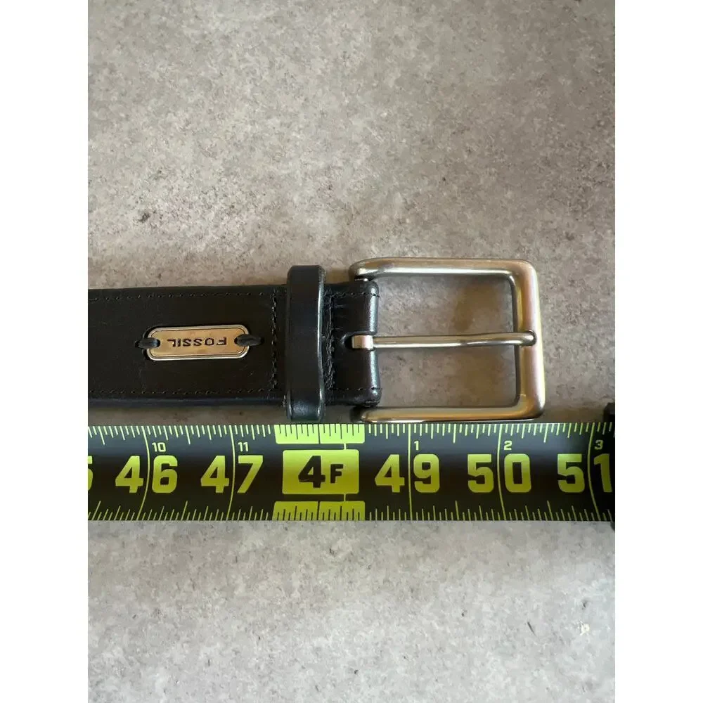 FOSSIL Classic Mens genuine smooth leather belt size 42 black casual business